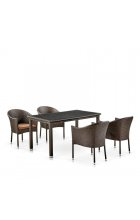Комплект дачной мебели Афина Мебель T256A/Y350A-W53 4PCS Brown
