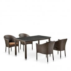 Комплект дачной мебели Афина Мебель T256A/Y350A-W53 4PCS Brown
