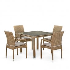 Комплект дачной мебели Афина Мебель T257B/Y379B-W65 Light Brown
