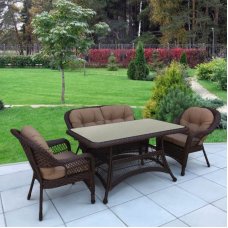 Комплект мебели Афина Мебель T130Br/LV520BB-Brown/Beige