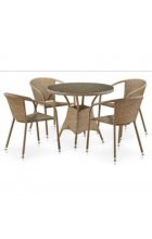 Комплект мебели Афина Мебель T197AT/Y137A-W56 Light Brown 4Pcs