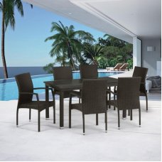 Комплект мебели Афина Мебель T256A/Y379A-W53 Brown 6Pcs