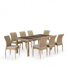 Комплект мебели Афина Мебель T365/Y380B-W65 8PCS Light Brown