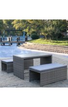 Комплект дачной мебели Афина Мебель S330G-W78 Grey
