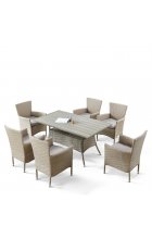 Комплект плетеной мебели AFM-195-6Pcs Beige (6+1)