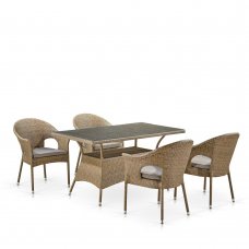 Комплект дачной мебели Афина Мебель T198B/Y79B-W56 Light Brown