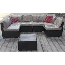 Комплект дачной мебели Афина Мебель YR822D-Brown/Beige