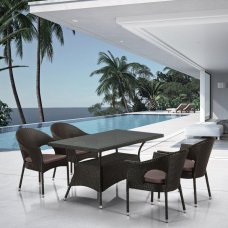 Комплект дачной мебели Афина Мебель T198D/Y97B-W53 4 Pcs Brown 