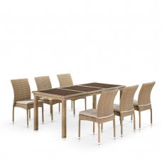 Комплект мебели Афина Мебель T365/Y380B-W85 6PCS Latte