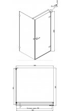 Душевой уголок Ambassador Abner 10011102R 100х100 см Душевой уголок Ambassador Abner 10011102R 100х100 см