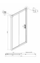 Душевая дверь Ambassador Forsa 17021122AX 160х200