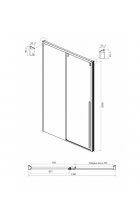 Душевой уголок Ambassador Intense 110022203IBB-90IBB 140х90