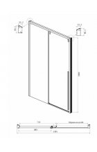 Душевой уголок Ambassador Intense 110022204IBB-100IBB 150х100