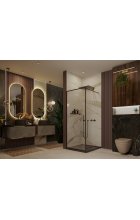 Душевая перегородка Ambassador Walk-in 15031220 80х200 см, профиль черный