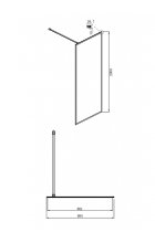 Душевая перегородка Ambassador Walk-in 15034128 90х200 см, профиль хром