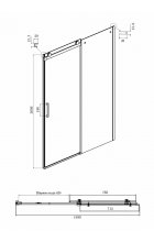 Душевой уголок Ambassador Benefit 19022204HBB-90HBB 150х90