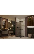 Душевая перегородка Ambassador Walk-in 15032220 80х200 см, профиль черный