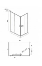 Душевой уголок Ambassador Kingston 14011120 100х80 см