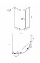 Душевой уголок Ambassador Kingston 14011206 80х80 см