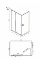 Душевой уголок Ambassador Kingston 14011121 100х90 см