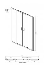 Душевой уголок Ambassador Forsa 17021113AX-90AX 180х90