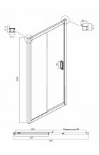 Душевой уголок Ambassador Forsa 17021116AX-80AX 100х80