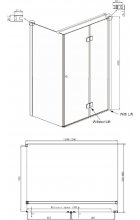 Душевой уголок Ambassador Diamond 12011108R 120х90 см