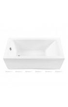 Акриловая ванна Aquanet Bright 155x70