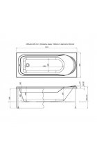 Акриловая ванна Aquanet West NEW 170x70