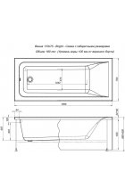 Акриловая ванна Aquanet Bright 170x75
