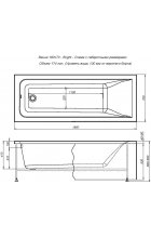 Акриловая ванна Aquanet Bright 180x70