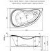 Акриловая ванна Aquanet Maldiva 150x90 R/L