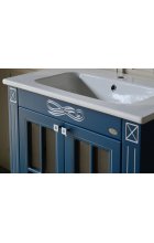 Тумба с раковиной Atoll Милана 80 silver blue (синий патина серебро)