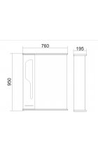 Зеркальный шкаф Atoll Барселона-175 rame