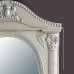 Зеркало Atoll Наполеон-175 белый жемчуг, патина серебро