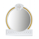 Зеркало Atoll Империя 90 Белый матовый, патина золото/серебро