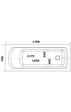 Акриловая ванна Bas АЯКС 170х70