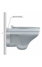Унитаз BERGES ALBIT S Rimless 52 см (Top Slim SO) подвесной