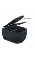 Унитаз BERGES VENTAS Black Rimless 49 см подвесной