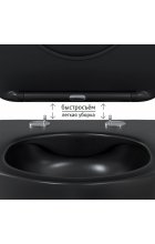 Унитаз BERGES VENTAS Black Rimless 49 см подвесной