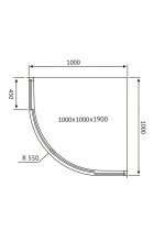 Душевой уголок BERGES SOLO R 100x100 см
