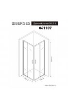 Душевой уголок BERGES SOLO S 90x90 см