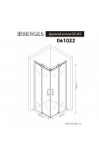 Душевой уголок BERGES GELIOS 90х90 см (квадрат)