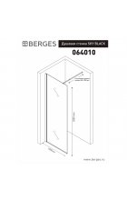 Душевая перегородка BERGES SKY BLACK 100 см