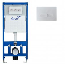 Комплект Cerutti SPA Инсталляция CR555 + Кнопка смыва CR02WH 