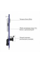 Комплект BERGES Инсталляция NOVUM + Подвесной унитаз ALBIT S + Кнопка смыва D7 белая/хром