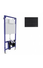 Комплект BERGES Инсталляция NOVUM + Кнопка смыва L5 черный Soft Touch Комплект BERGES Инсталляция NOVUM + Кнопка смыва L5 черный Soft Touch