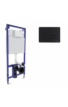 Комплект BERGES Инсталляция NOVUM + Кнопка смыва D5 Soft Touch чёрная Комплект BERGES Инсталляция NOVUM + Кнопка смыва D5 Soft Touch чёрная