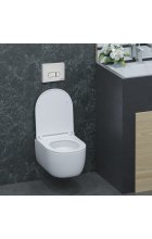 Комплект BERGES Инсталляция NOVUM525 + Подвесной унитаз EGO XL Rimless + Кнопка смыва D3 хром глянец
