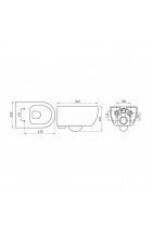 Комплект BERGES Инсталляция NOVUM525 + Подвесной унитаз EGO XL Rimless + Кнопка смыва D3 хром глянец